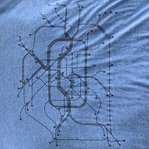 American apparel line art Berlin subway map Tshirt